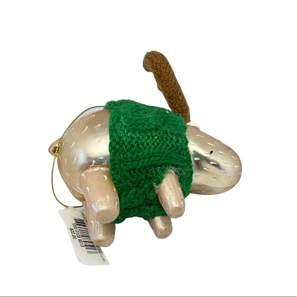 Home Holiday Ornaments Holiday Lane Christmas Cheer Green Sweater Moose Ornament - Picture 5 of 5
